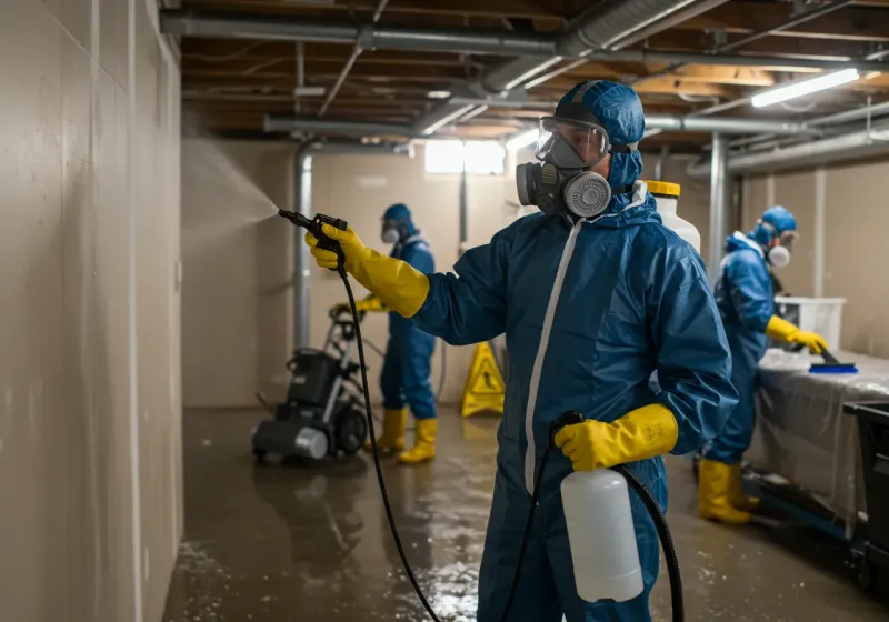 Basement Sanitization and Antimicrobial Treatment process in Noyack, NY
